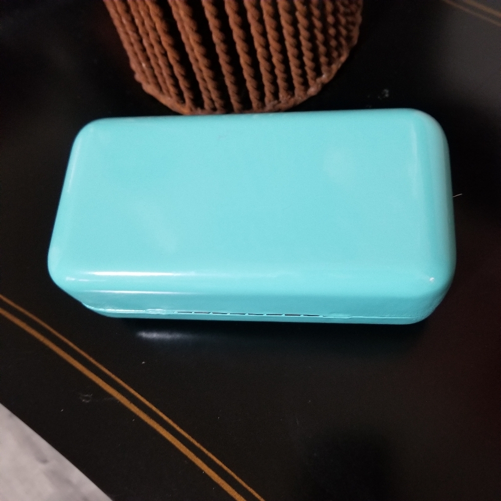 Tiffany & Co. Blue (1) Empty Sunglasses Case & (1) Empty Eyeglasses & Cloth. - Picture 4 of 13